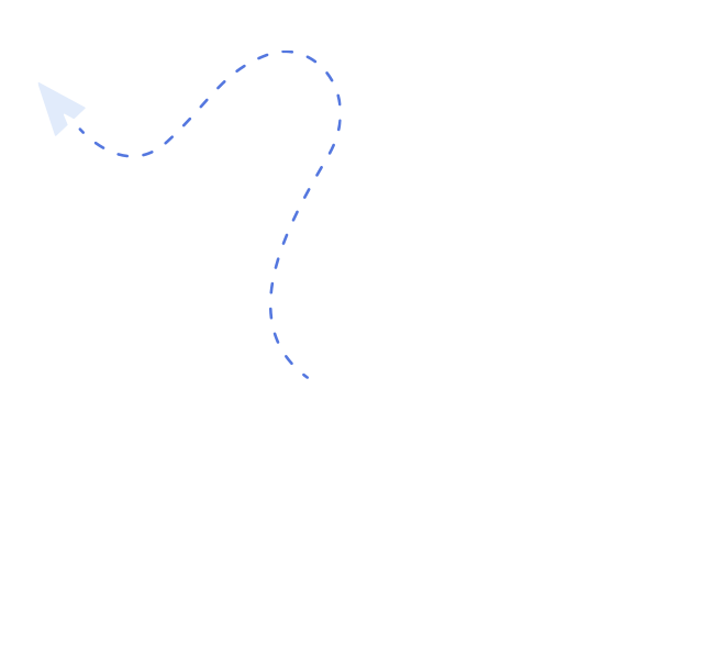 Flèche pointillés