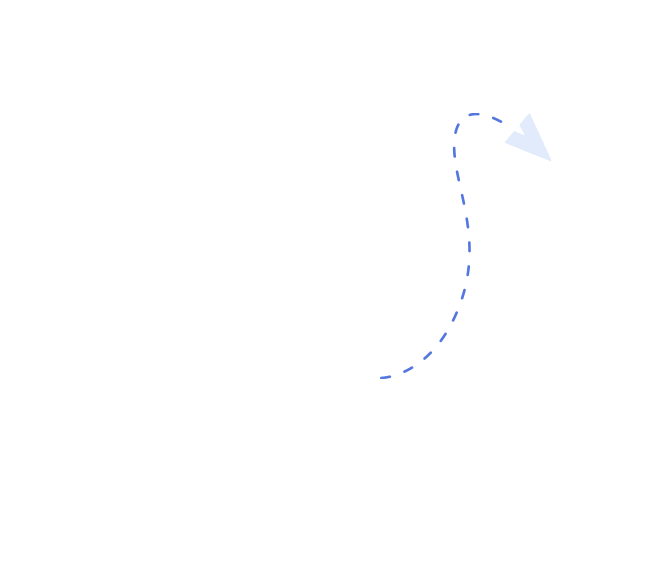 Flèche pointillés