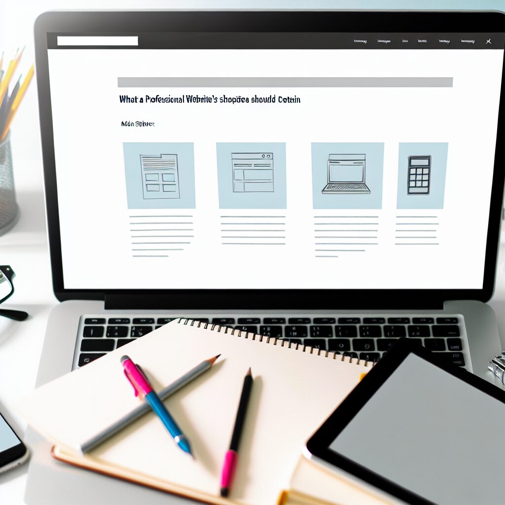 que doit contenir la page d accueil d un site pro